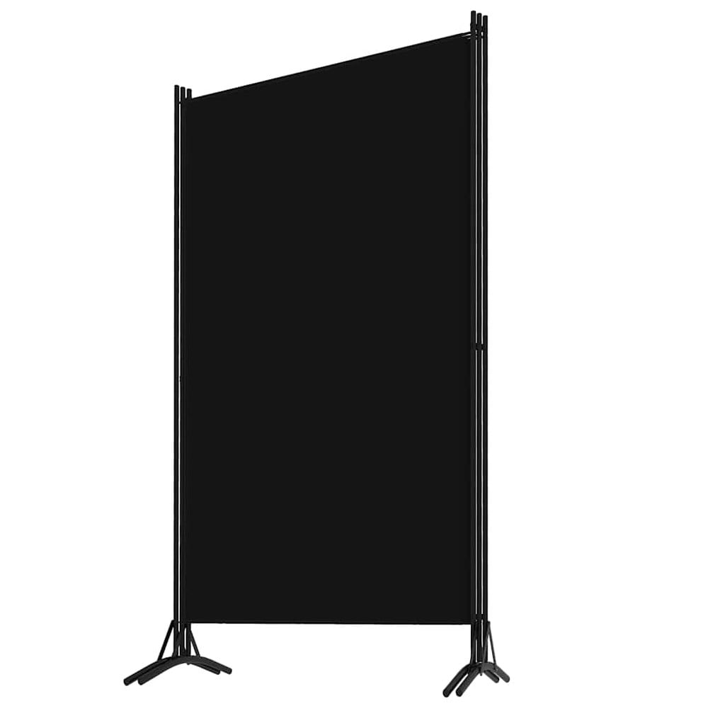 Rumdeler 3 paneler 260×180 cm / foldeskærm / skillevæg / afskærmning – Sort