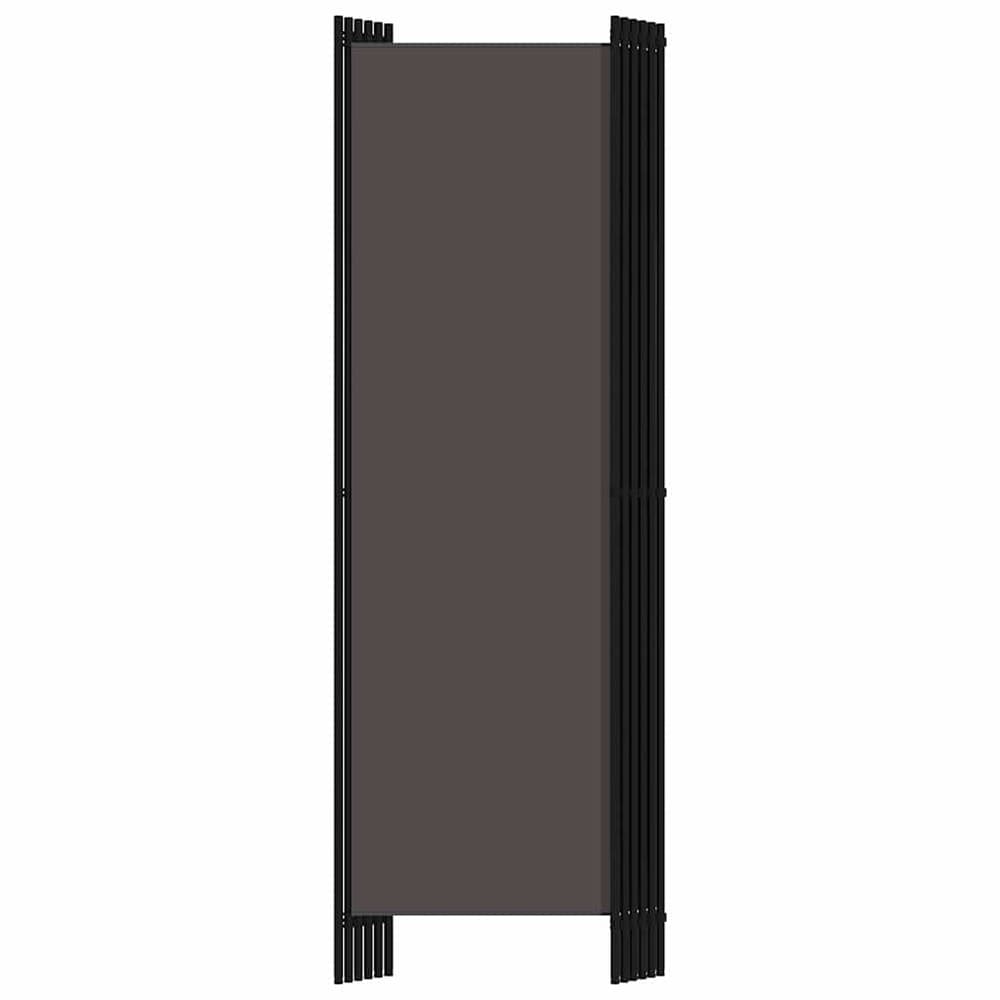 Rumdeler 6 paneler 300×180 cm / foldeskærm / skillevæg / afskærmning – Antracit
