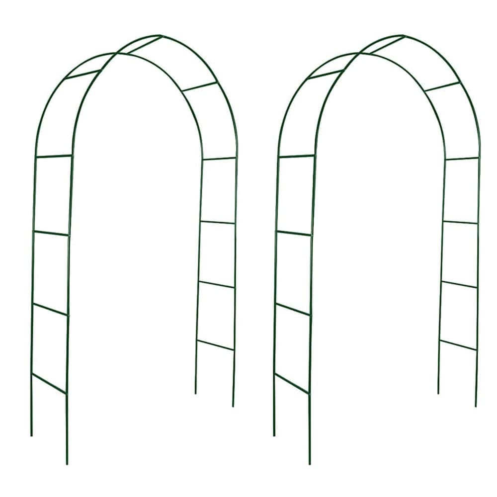 2 rosenbuer 140×39×240 cm / espalierbuer til roser og klatreplanter – Grøn