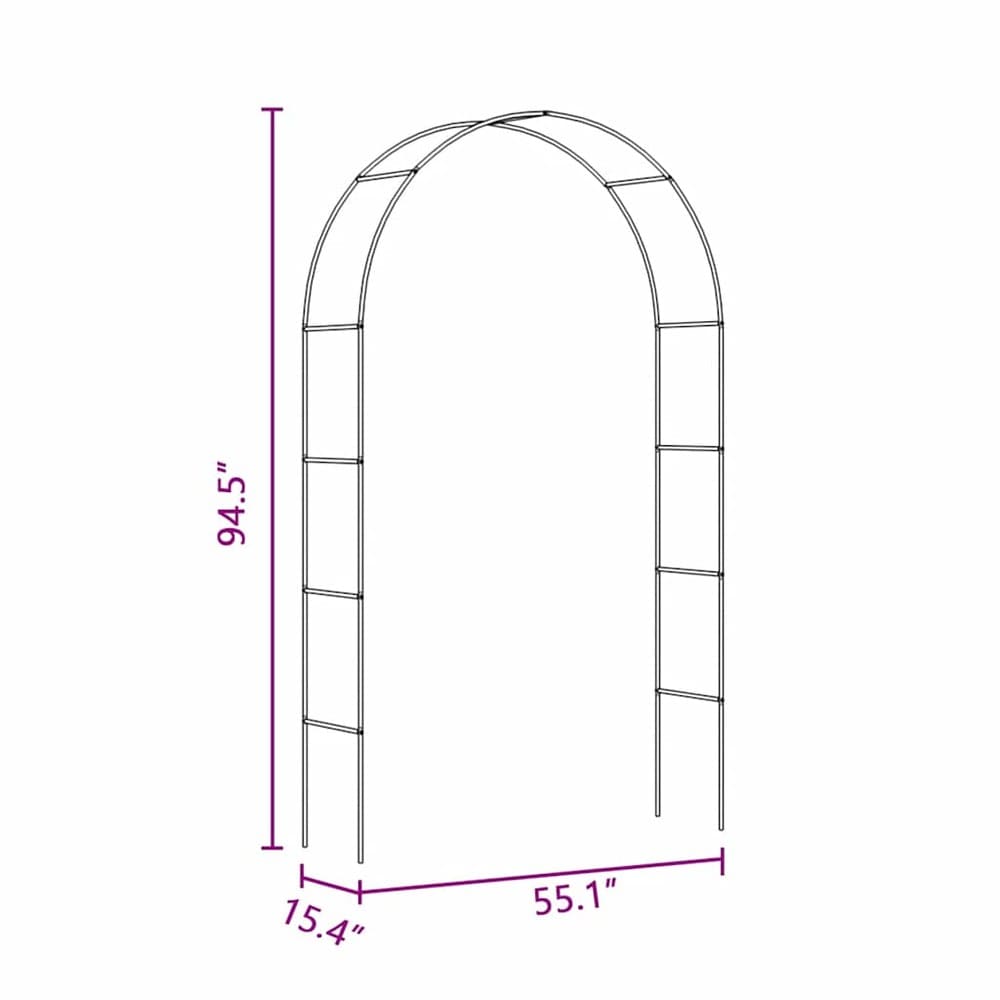 2 rosenbuer 140×39×240 cm / espalierbuer til roser og klatreplanter – Grøn