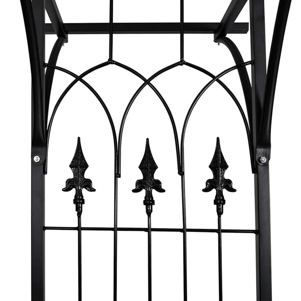 Rosenbue 200×52×204 cm / havebue / espalierbue til roser og klatreplanter – Sort