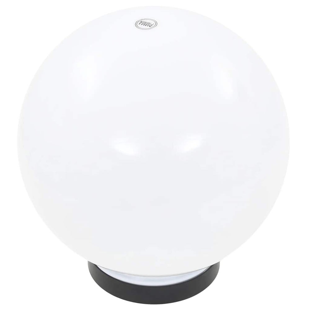 2 kuglelamper Ø20 cm / lyskugler til haven / havelamper med E27-fatning – Hvid