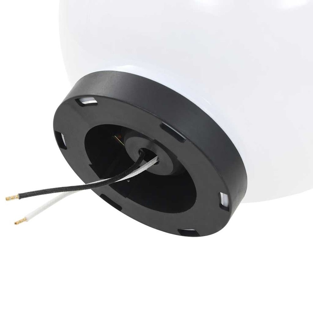 2 kuglelamper Ø20 cm / lyskugler til haven / havelamper med E27-fatning – Hvid