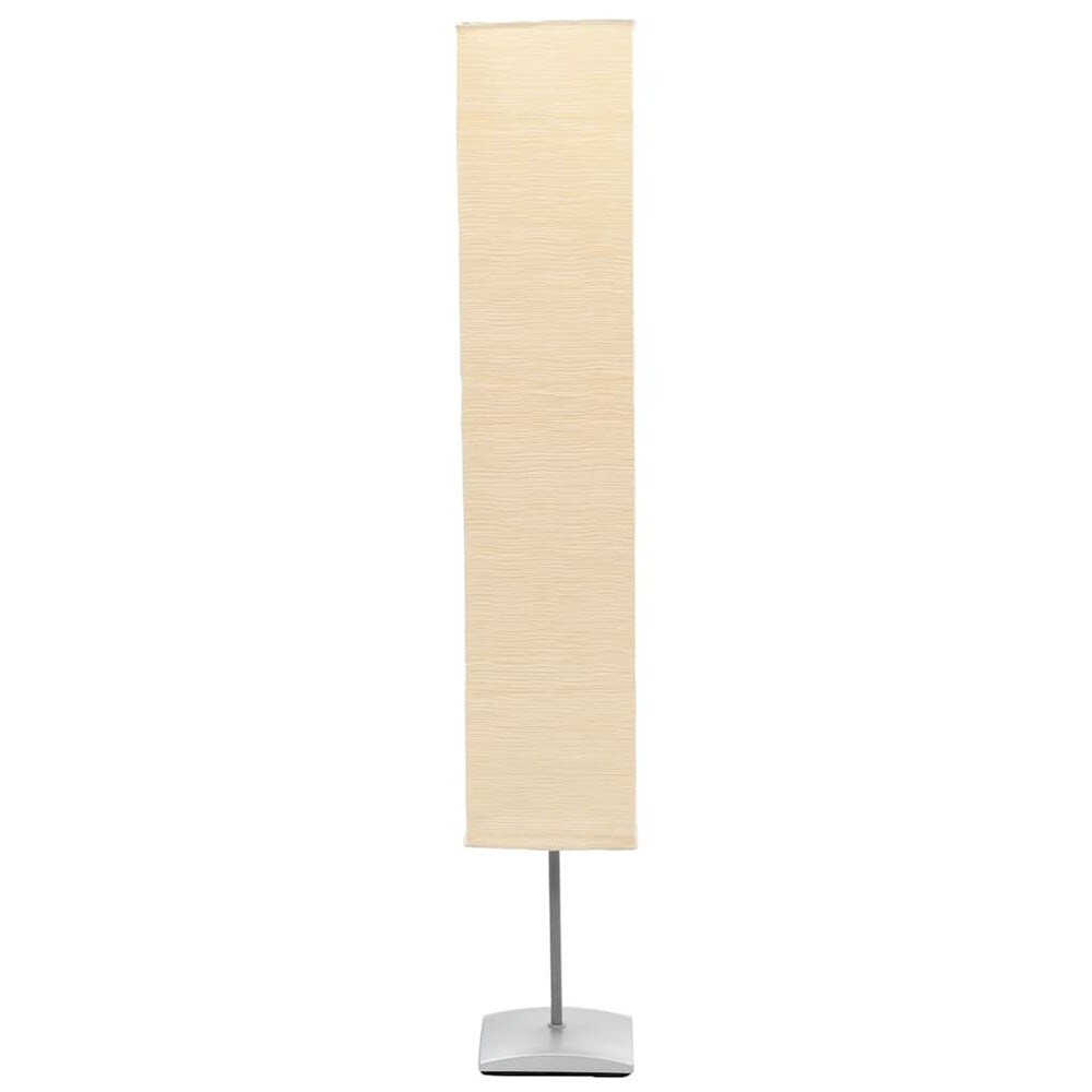 Gulvlampe 130 cm / rislampe med firkantet skærm / lampe i rispapir – Beige