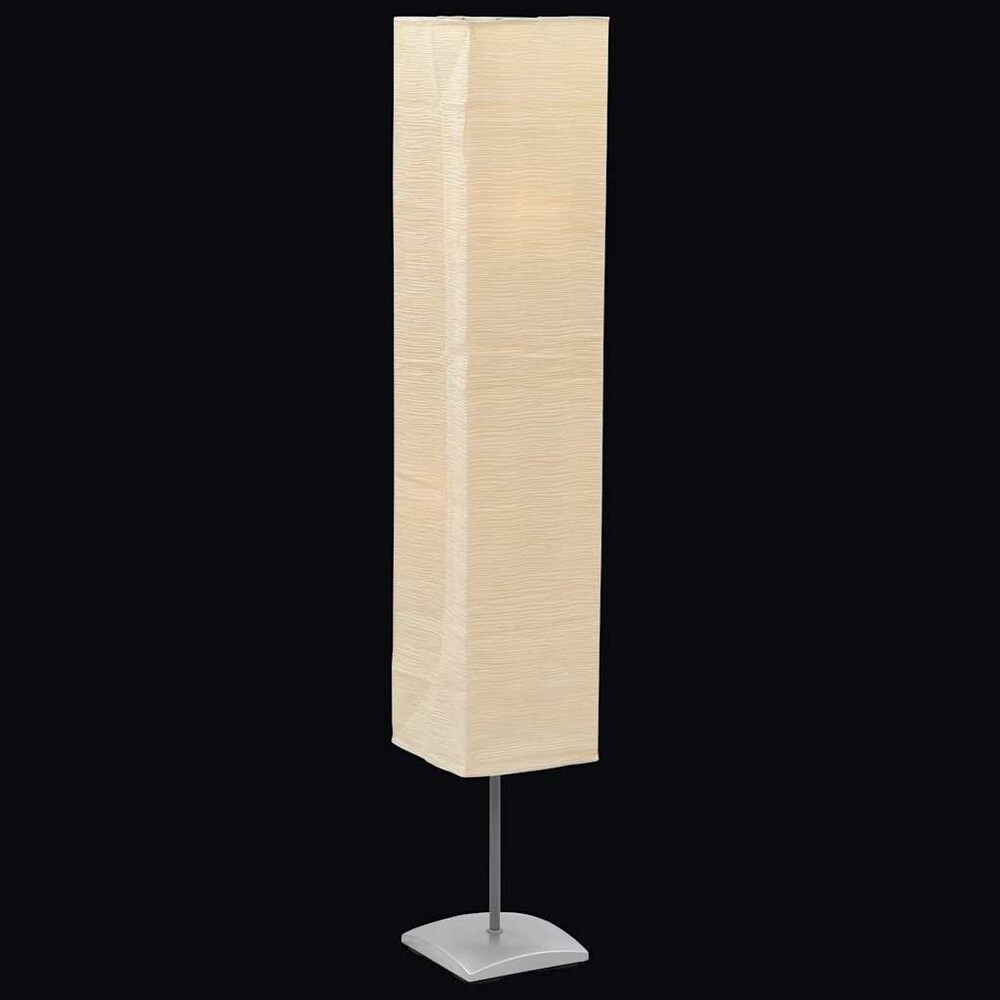 Gulvlampe 130 cm / rislampe med firkantet skærm / lampe i rispapir – Beige