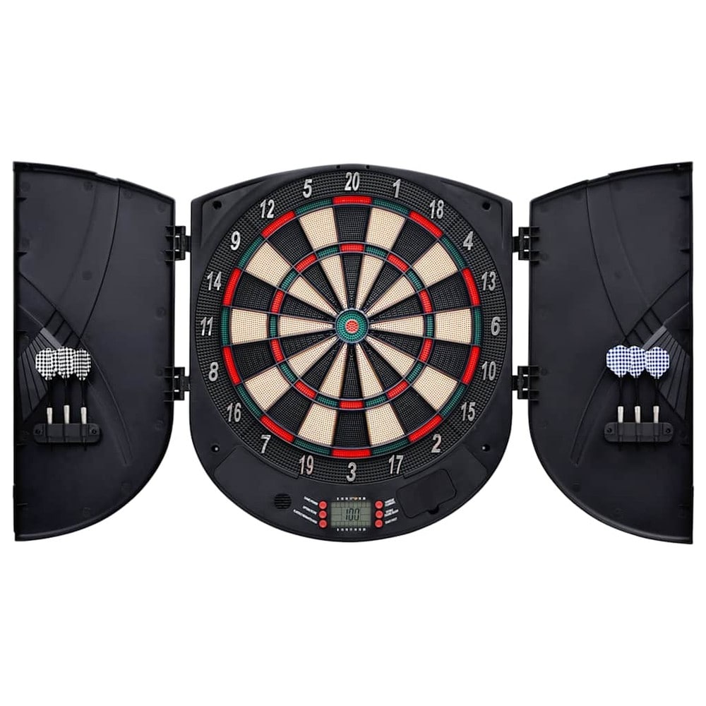 Elektronisk dartskive med 6 pile / dartspil med 26 spil, LCD-display og automatisk pointtælling
