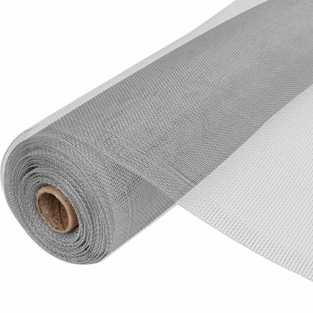 Insektnet i aluminium 100×500 cm / myggenet til døre, vinduer og bure – Sølv