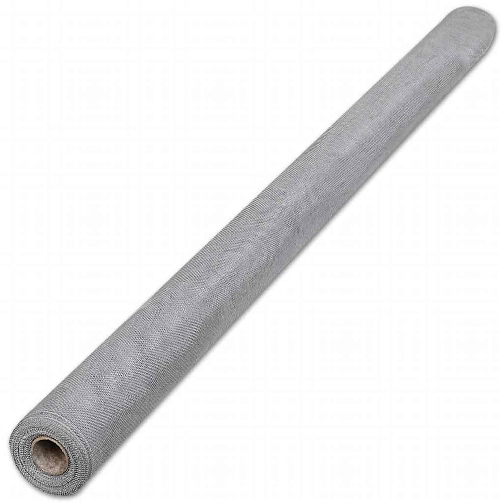 Insektnet i aluminium 100×500 cm / myggenet til døre, vinduer og bure – Sølv