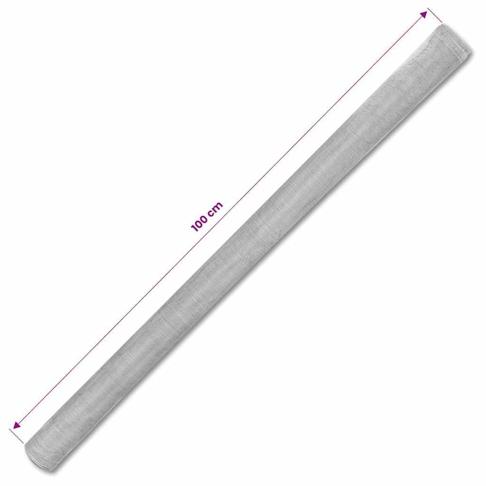 Insektnet i aluminium 100×500 cm / myggenet til døre, vinduer og bure – Sølv