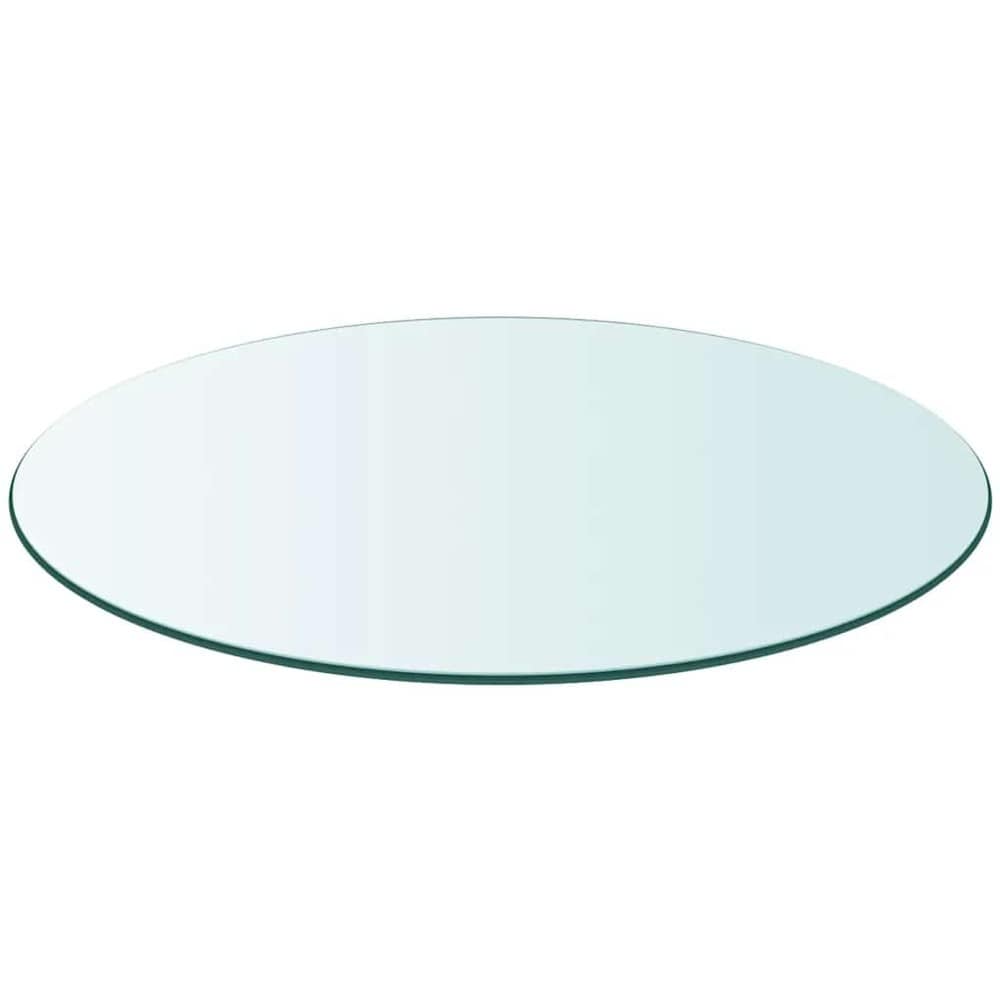 Rund bordplade i hærdet glas Ø30 cm / glasplade i sikkerhedsglas til bord – Gennemsigtig