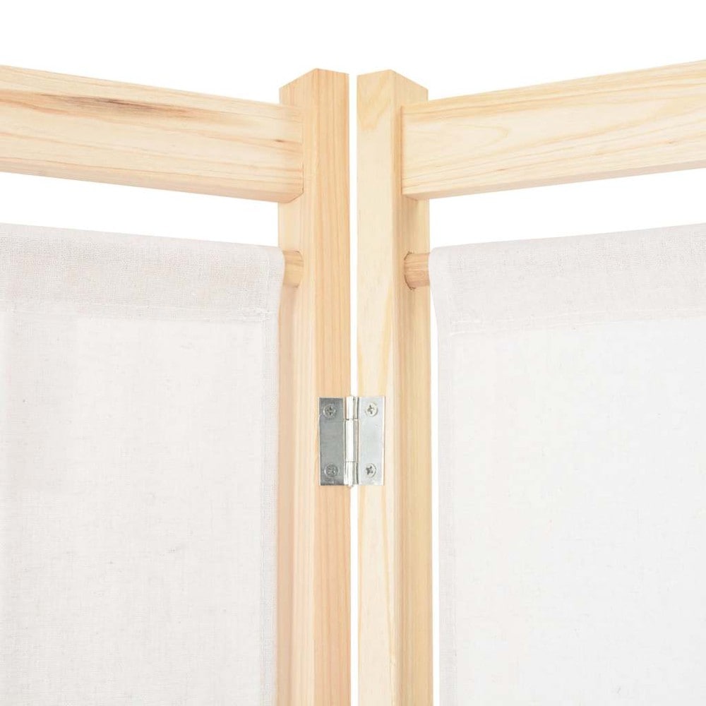 Rumdeler 6 paneler 240×170 cm / foldeskærm / skillevæg med 9 opbevaringslommer – Beige