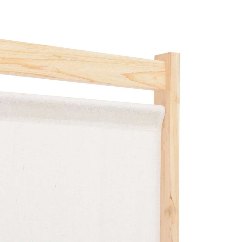 Rumdeler 6 paneler 240×170 cm / foldeskærm / skillevæg med 9 opbevaringslommer – Beige