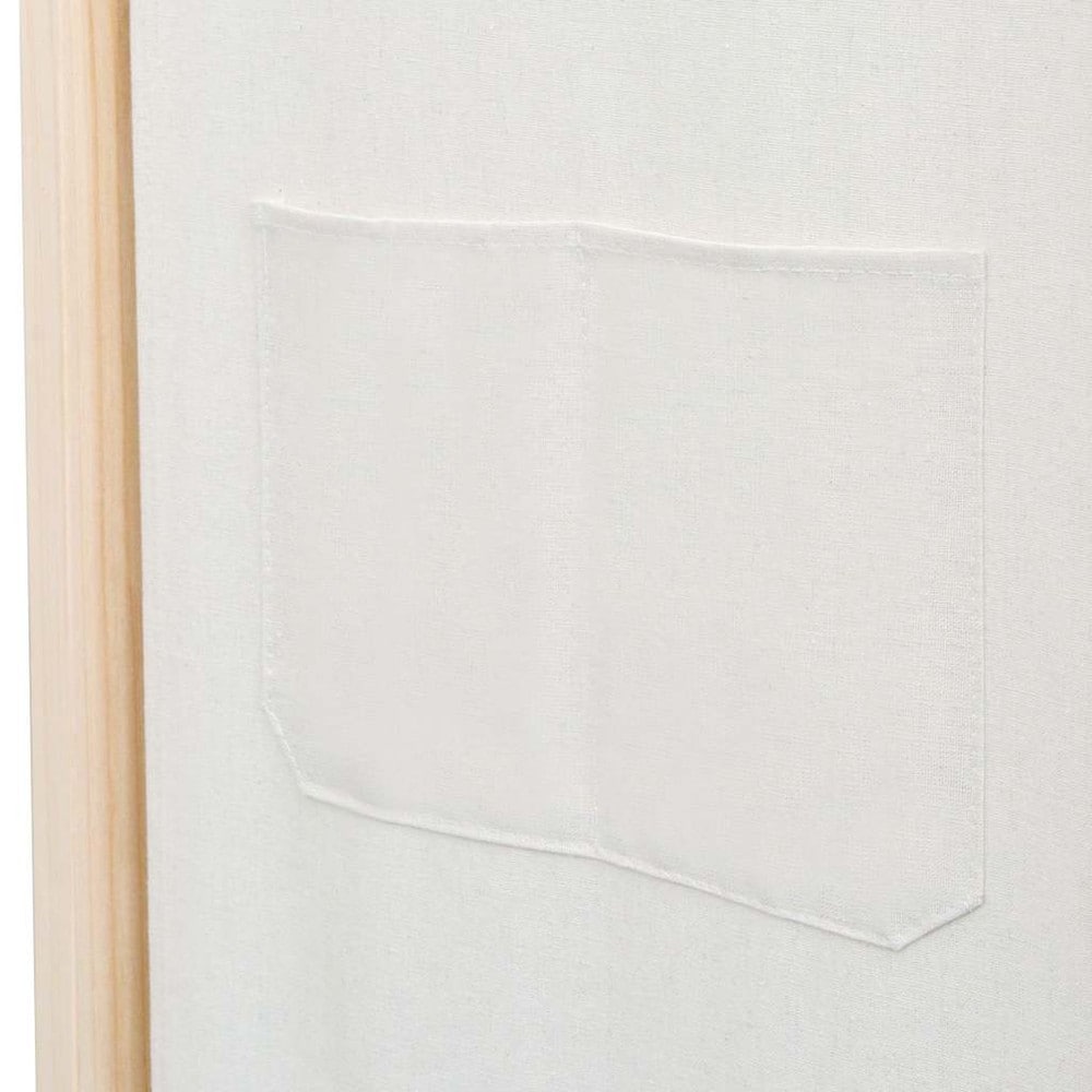 Rumdeler 6 paneler 240×170 cm / foldeskærm / skillevæg med 9 opbevaringslommer – Beige