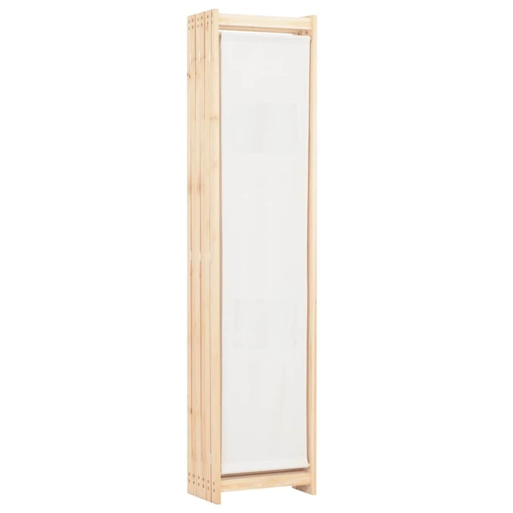 Rumdeler 6 paneler 240×170 cm / foldeskærm / skillevæg med 9 opbevaringslommer – Beige