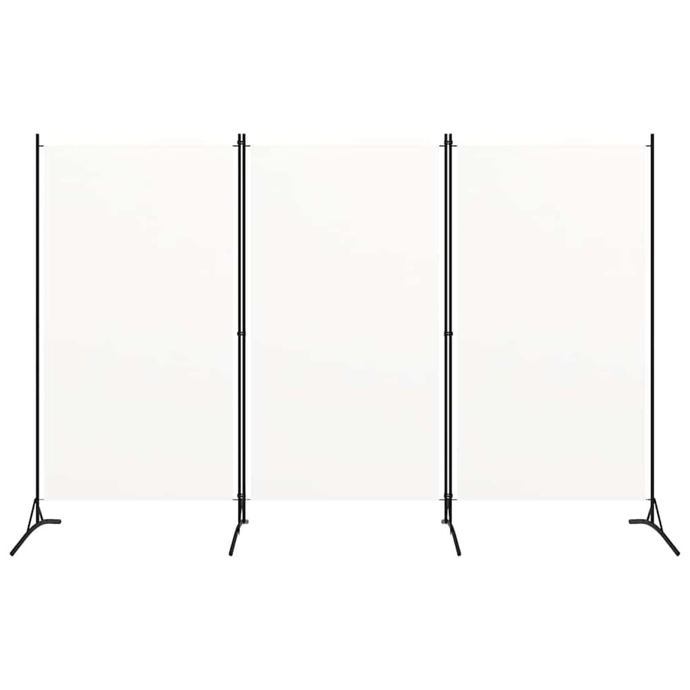 Rumdeler 3 paneler 260×180 cm / foldeskærm / skillevæg i stof – Hvid