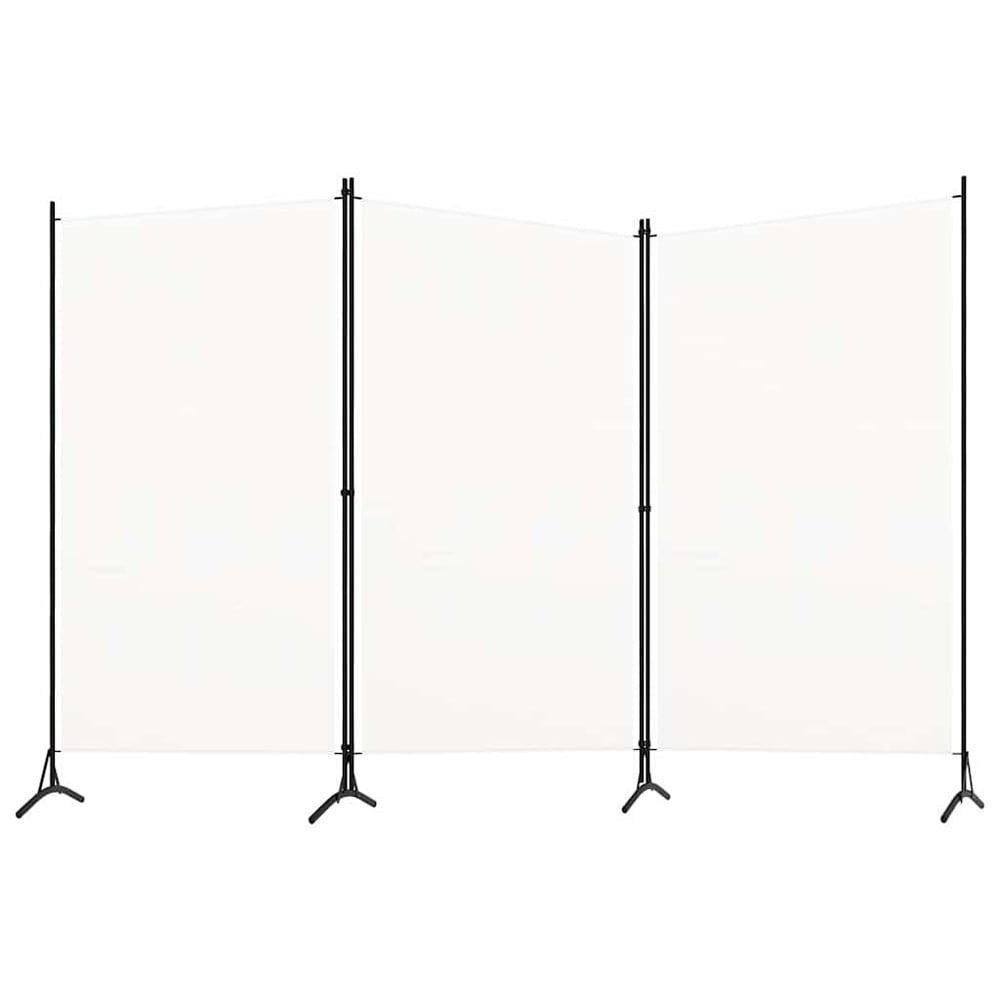 Rumdeler 3 paneler 260×180 cm / foldeskærm / skillevæg i stof – Hvid