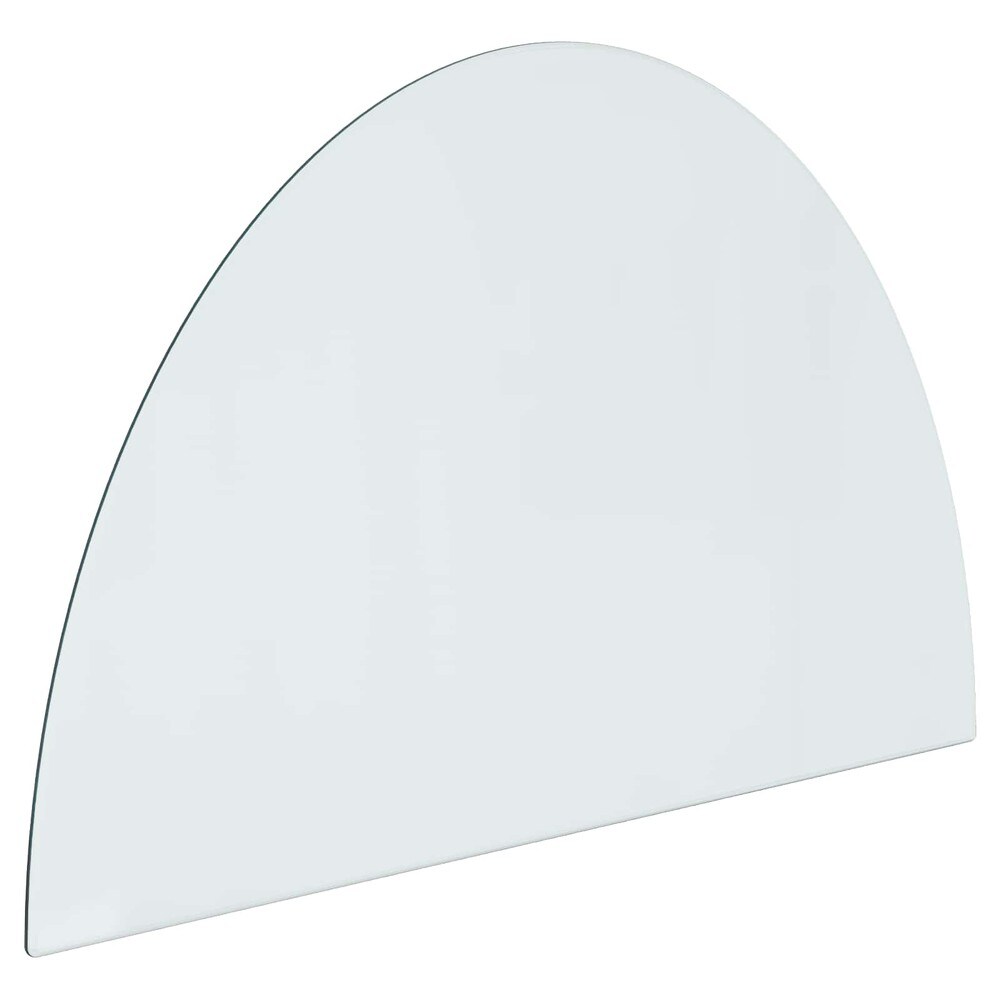 Pejseplade i glas 80×50 cm / gulvbeskyttelse til pejs og brændeovn / gnistbeskyttelse – Gennemsigtig