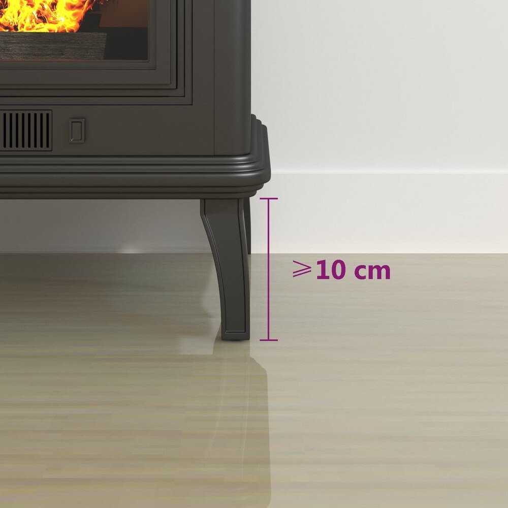 Pejseplade i glas 100×50 cm / gulvbeskyttelse til pejs og brændeovn / gnistbeskyttelse – Gennemsigtig