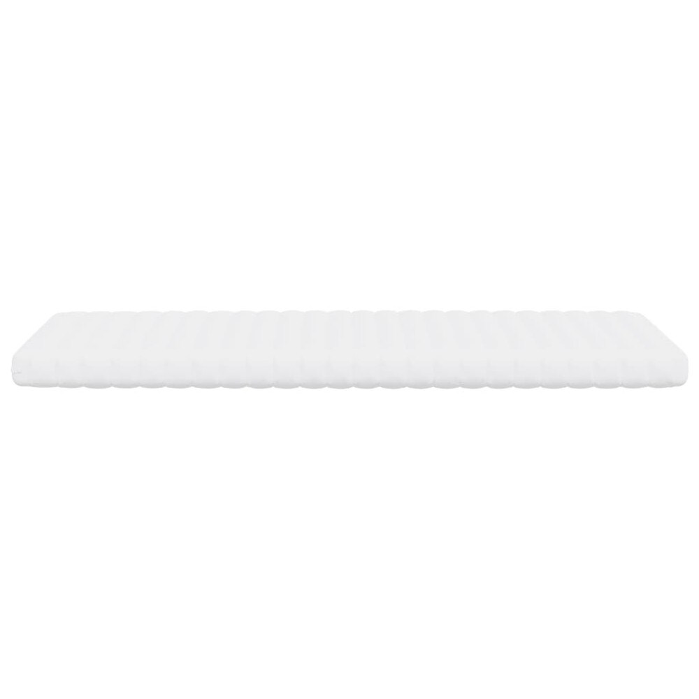 Skummadras 90×200×10 cm / 7-zoners madras i PU-skum / hårdhed 20 ILD – Hvid