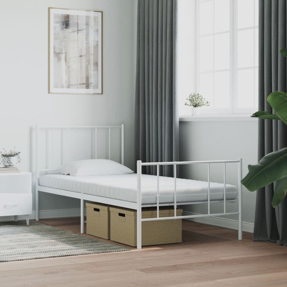 Skummadras 90×200×10 cm / 7-zoners madras i PU-skum / hårdhed 20 ILD – Hvid