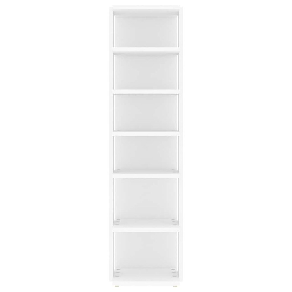 Skoskab 27,5×27×102 cm / smal skohylde med 6 hylder / skoopbevaring – Hvid
