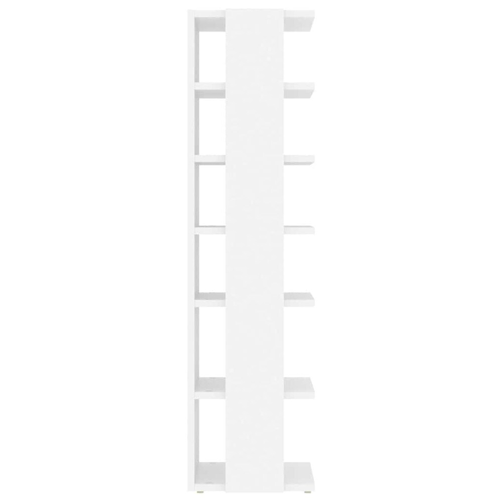Skoskab 27,5×27×102 cm / smal skohylde med 6 hylder / skoopbevaring – Hvid