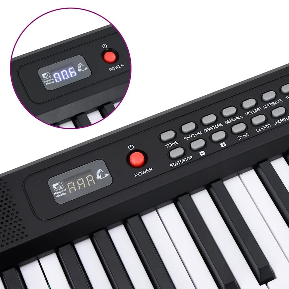 Sammenklappeligt keyboard med 88 tangenter og nodestativ / Bærbart elektrisk klaver / Sammenklappeligt keyboard