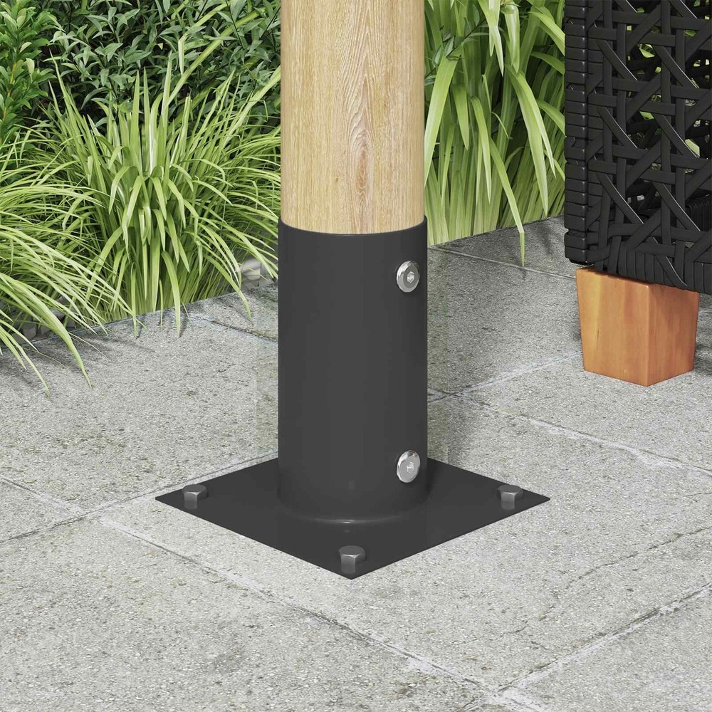 4 stk. jordankre 15×15×15 cm / jordforankring til ildsted og grill – Antracit