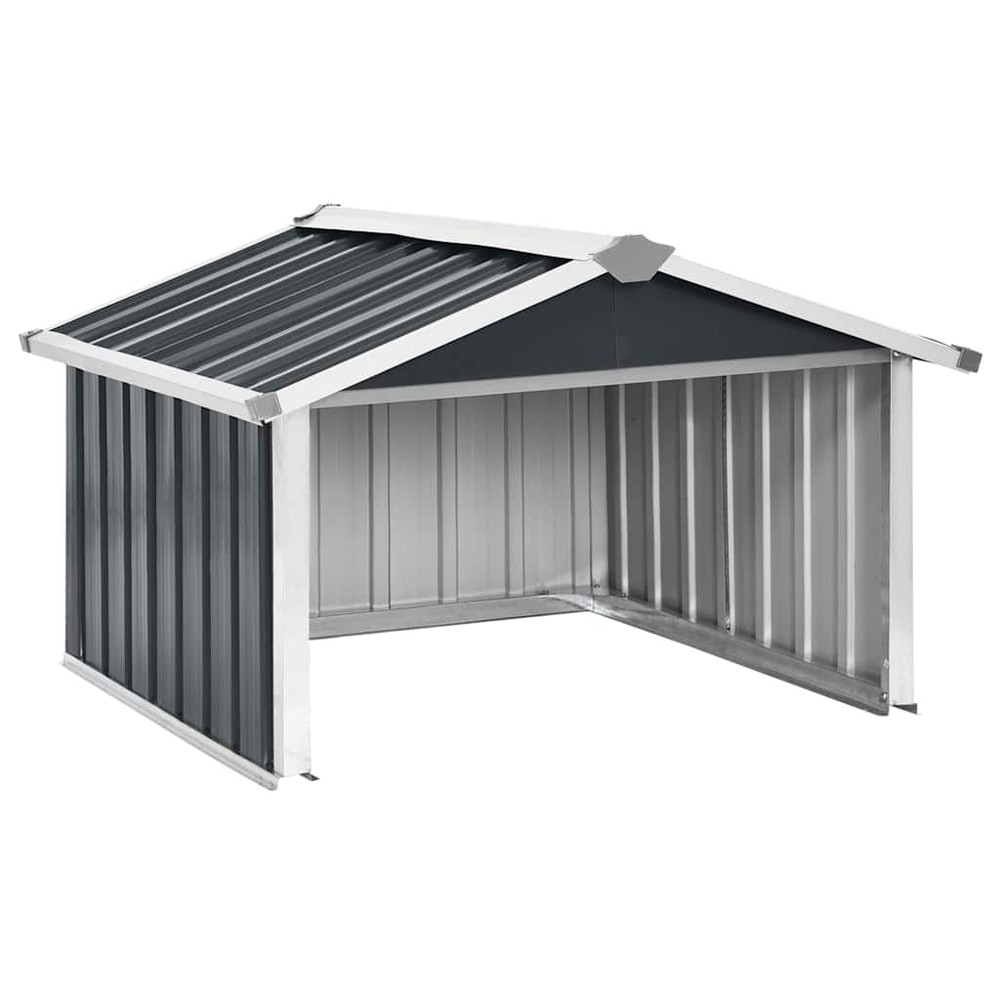 Garage til robotplæneklipper 92×97×63 cm / beskyttelse til plæneklipper i galvaniseret stål – Antracit