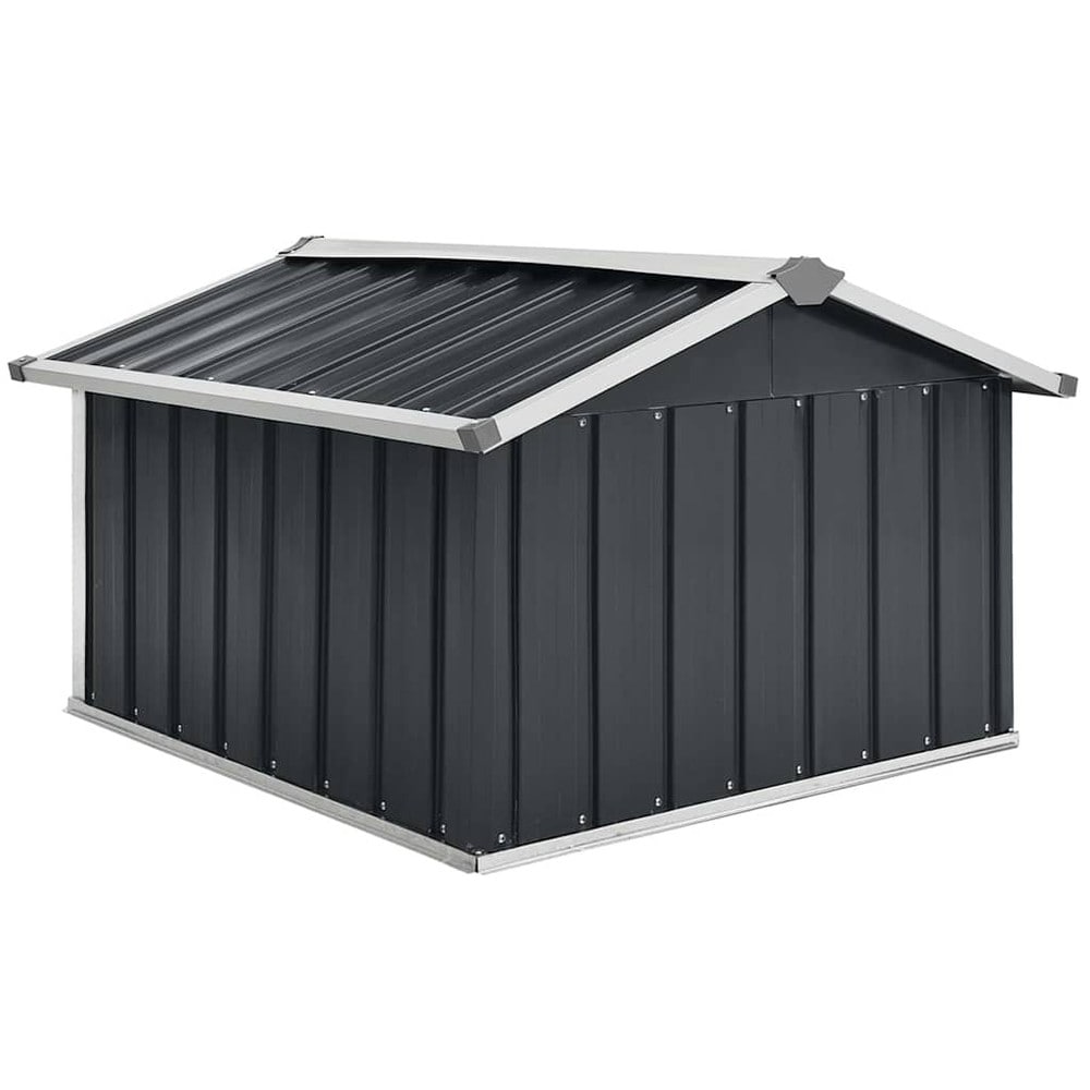 Garage til robotplæneklipper 92×97×63 cm / beskyttelse til plæneklipper i galvaniseret stål – Antracit