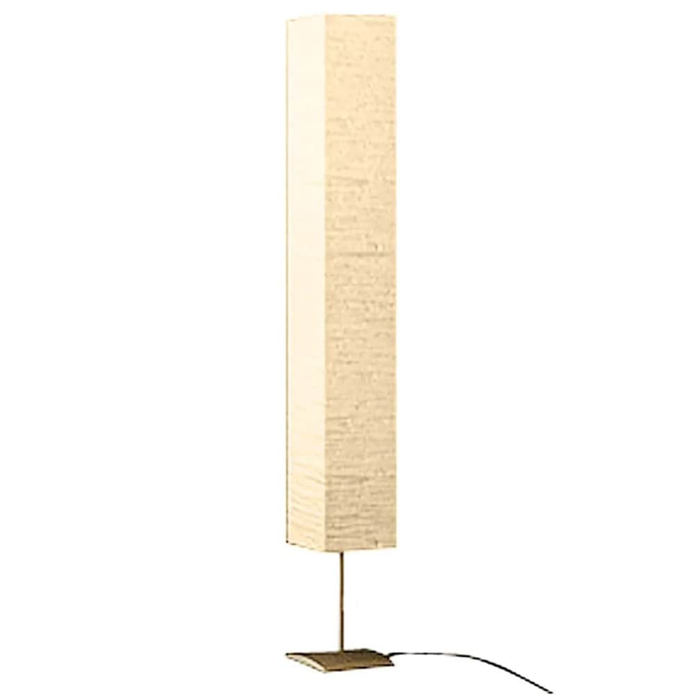 Gulvlampe 170 cm – Beige / Gulvlampe af rispapir / Stemningslampe med fodkontakt