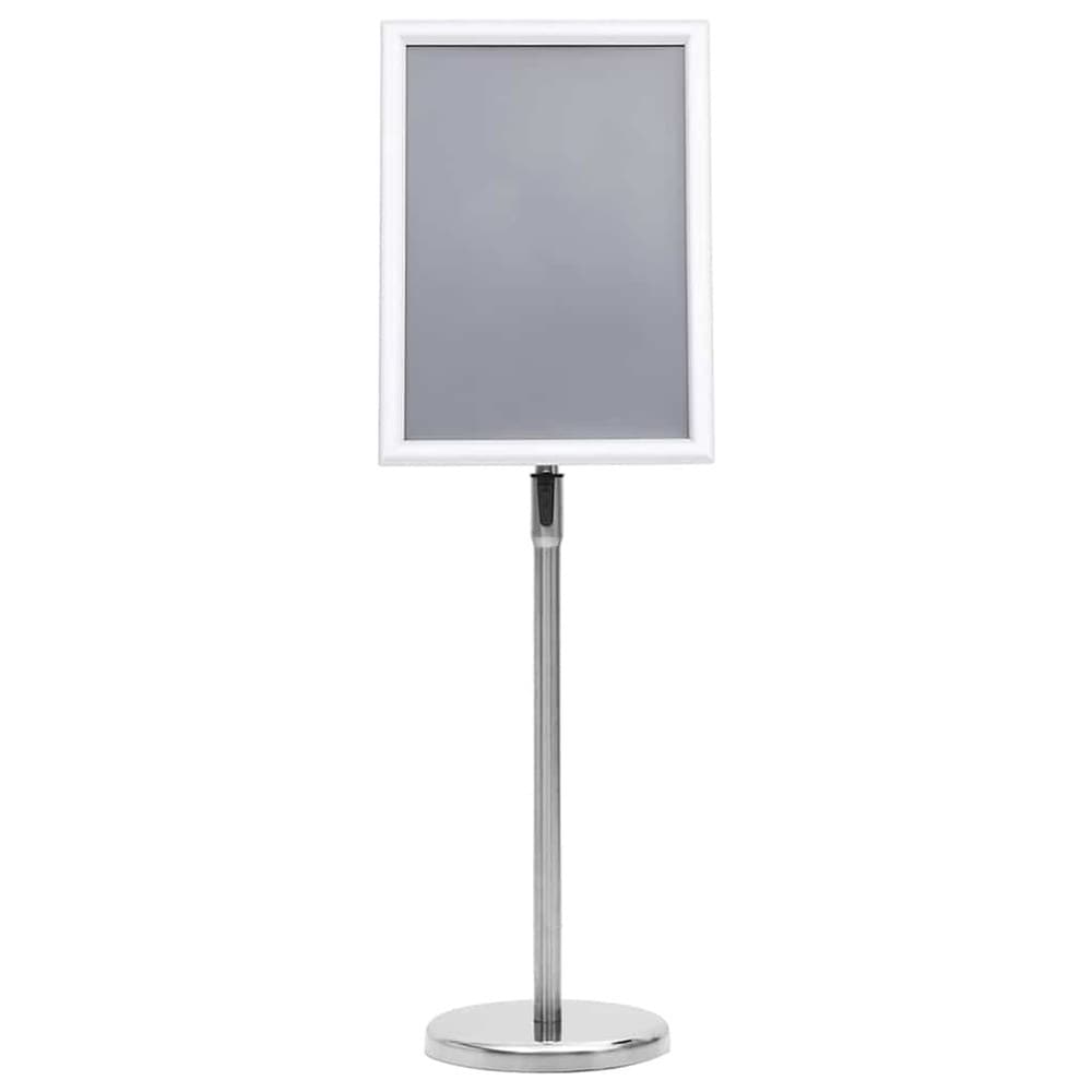 A3-plakatstativ på fod i aluminium – Sølv / Skiltestativ / Gulvstående plakatstativ