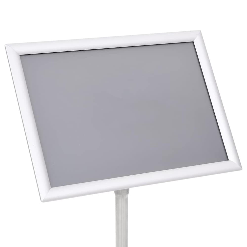 A3-plakatstativ på fod i aluminium – Sølv / Skiltestativ / Gulvstående plakatstativ