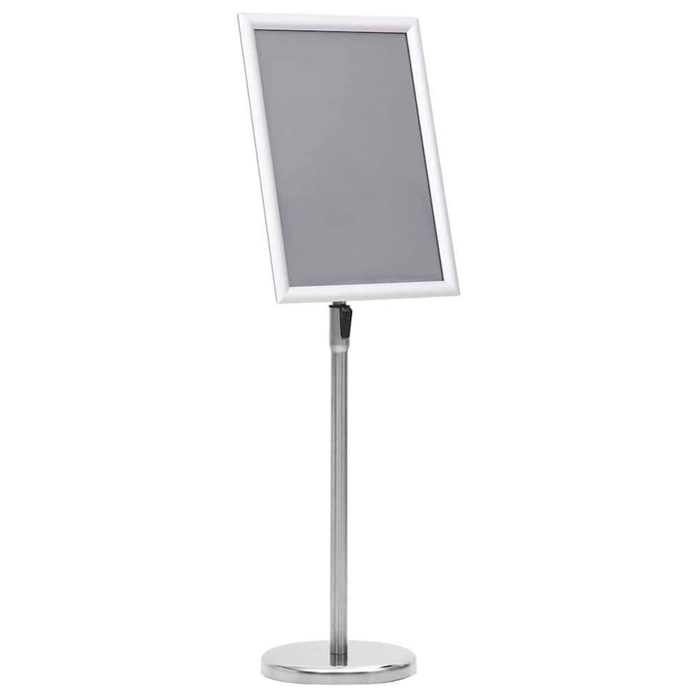 A3-plakatstativ på fod i aluminium – Sølv / Skiltestativ / Gulvstående plakatstativ