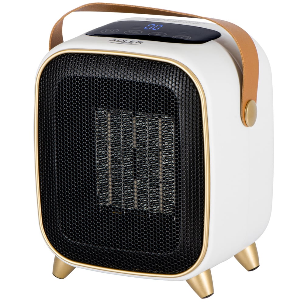 Adler keramisk varmeblæser 1000 W med timer / Bærbar keramisk varmeapparat / Elektrisk rumvarmer