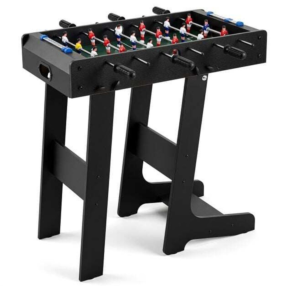 Bordfodbold 109 x 36 x 33 cm – Svart / Sammenklappeligt fodboldbord / Fodboldspil med stænger