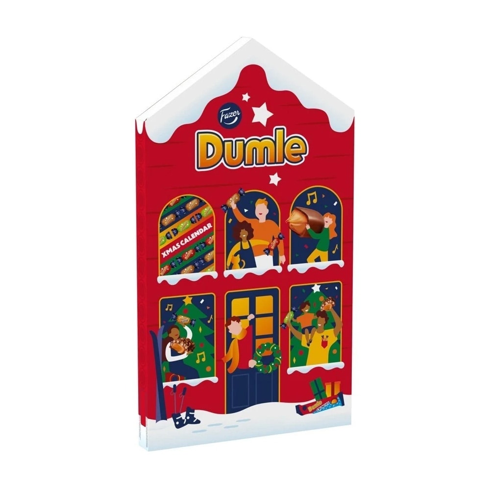 Fazer Dumle julekalender, 225 g Slik / Chokoladekalender / Adventskalender med slik