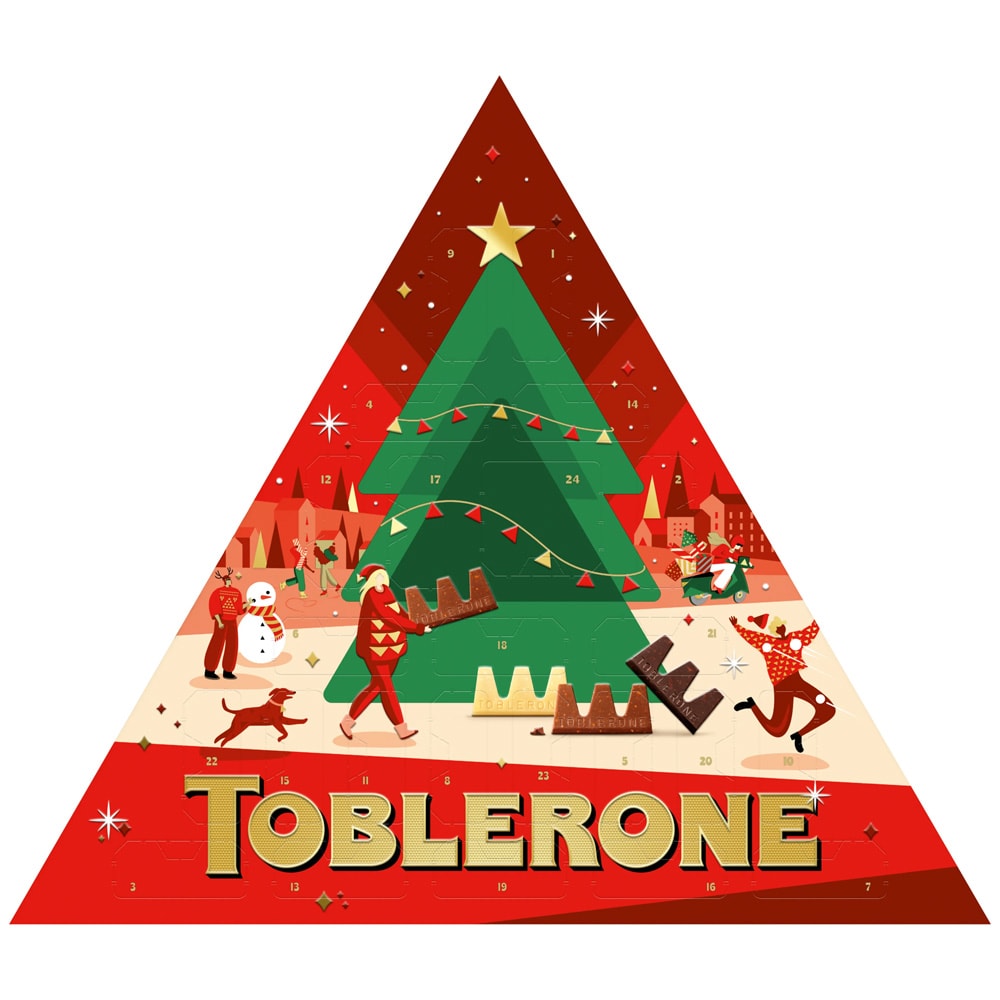 Toblerone-chokoladekalender, 200 g / Chokoladekalender / Adventskalender med nougat
