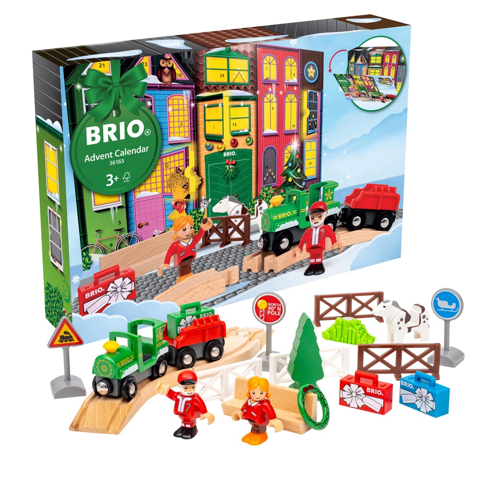 BRIO-julekalender 2026 / BRIO World-julekalender / Legetøjskalender med tog og figurer