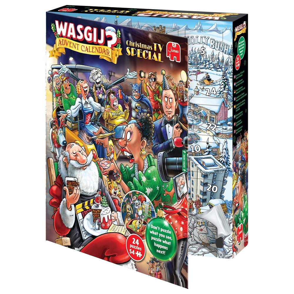 Wasgij Julekalender 2026 / Puslespilskalender / Julekalender med minipuslespil