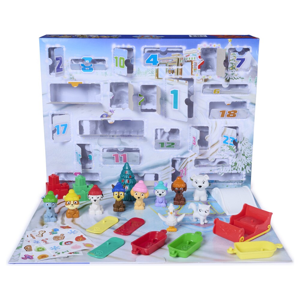 Paw Patrol-julekalender 2026 / Julekalender med figurer / Legetøjskalender til børn