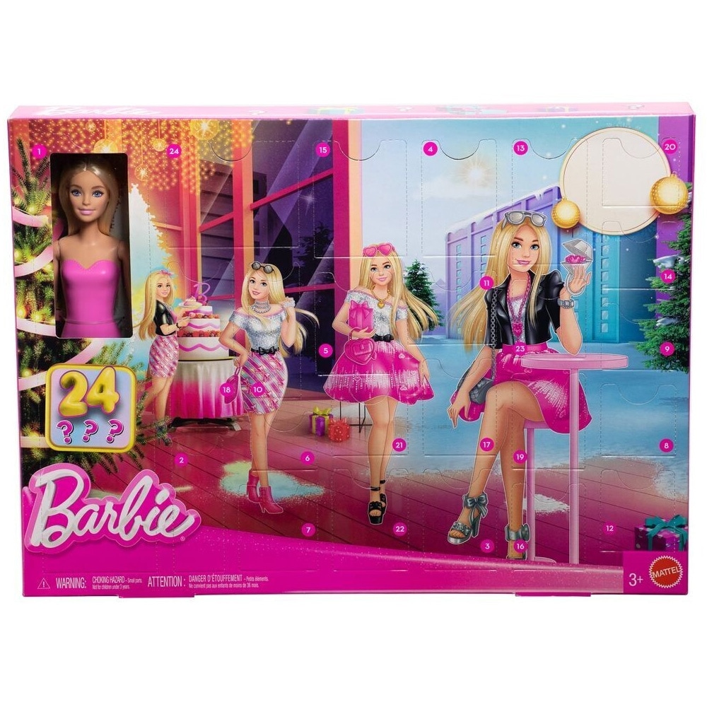 Barbie Fab-julekalender 2026 / Julekalender med dukke / Legetøjskalender med tøj