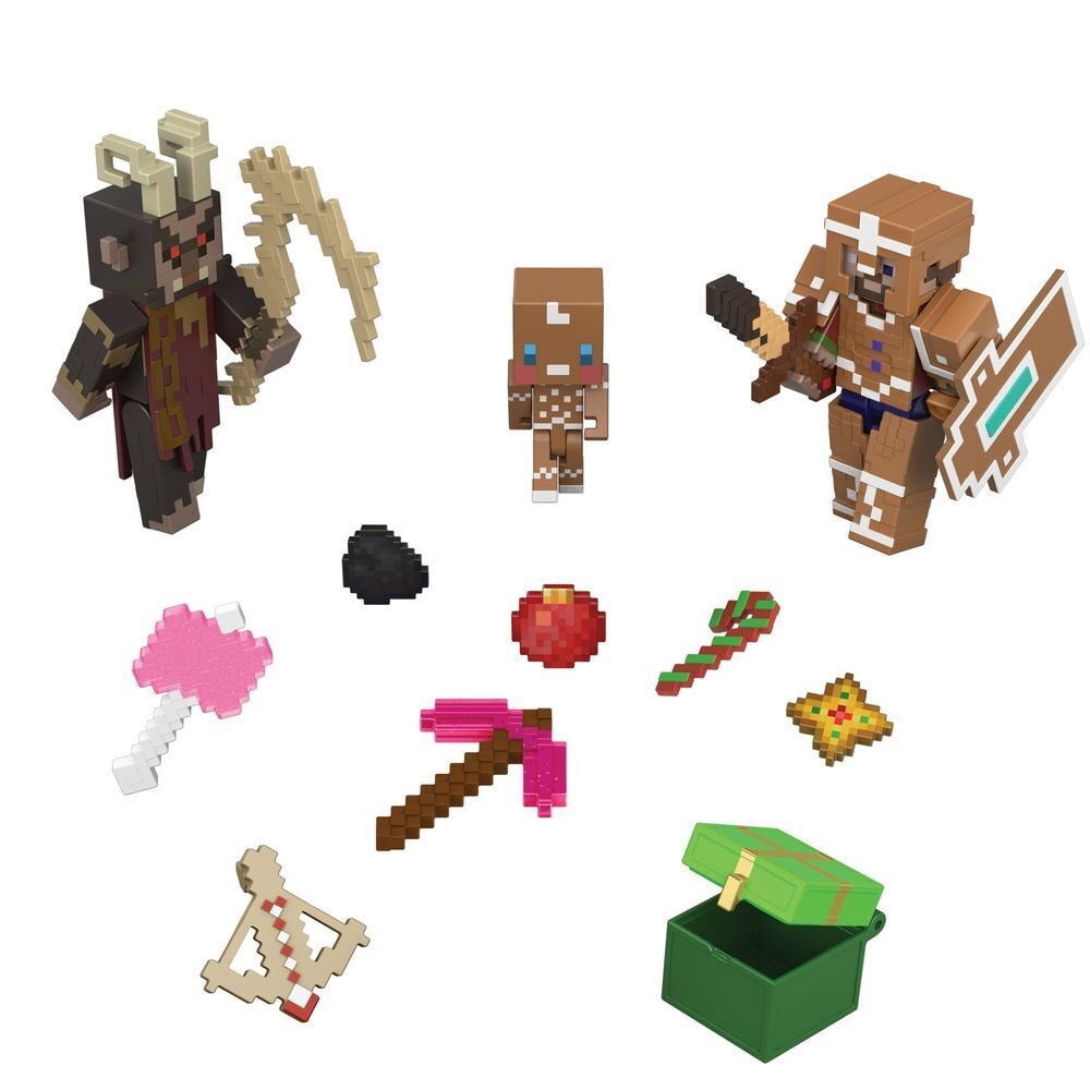 Minecraft-julekalender 2026 / Julekalender med figurer / Legetøjskalender med spiltilbehør