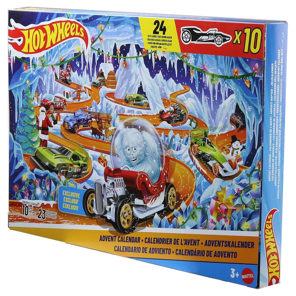 Hot Wheels-julekalender 2026 / Bilkalender med legetøjsbiler / Hot Wheels-julekalender