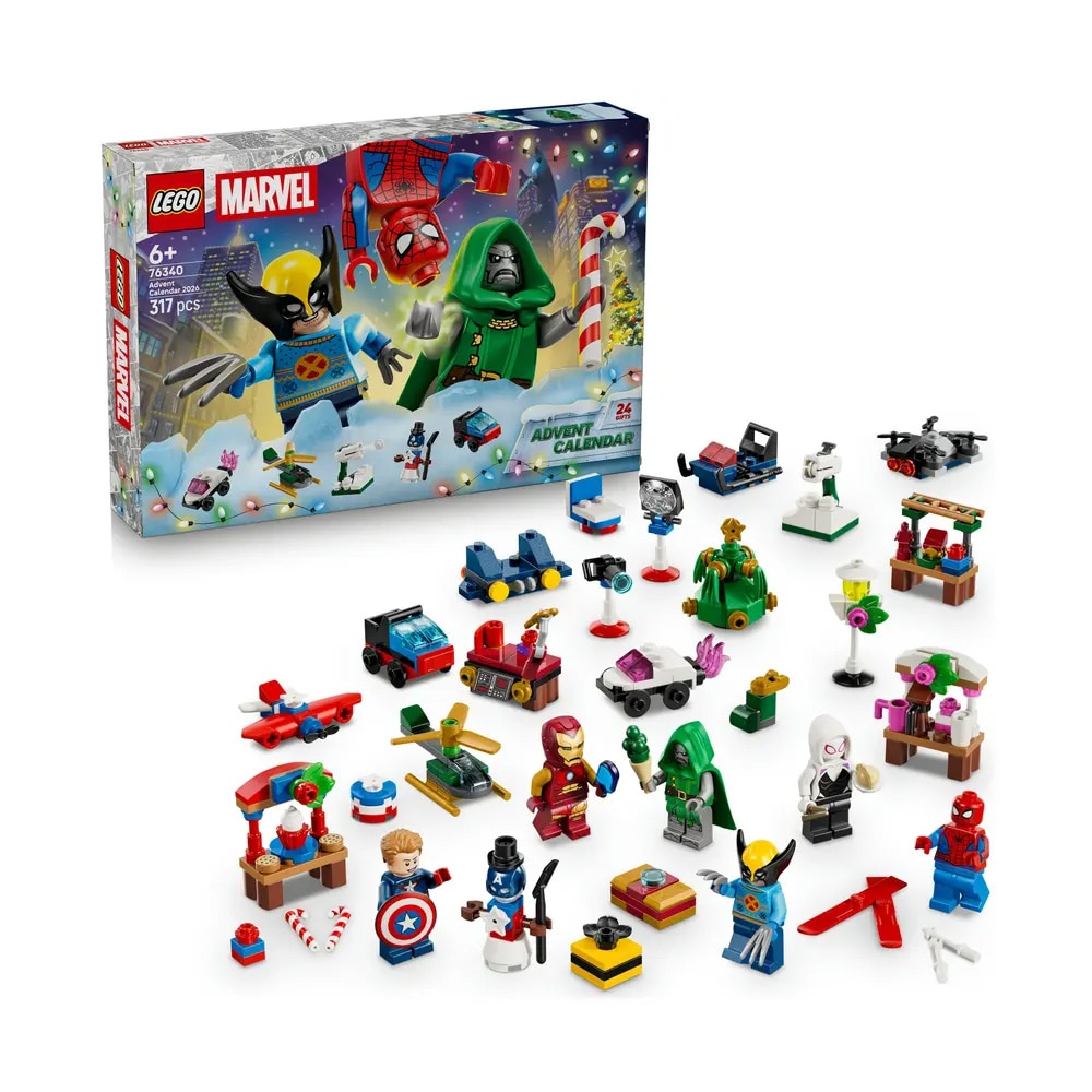 Lego Super Heroes-julekalender / Marvel-julekalender med byggesæt / Superheltekalender