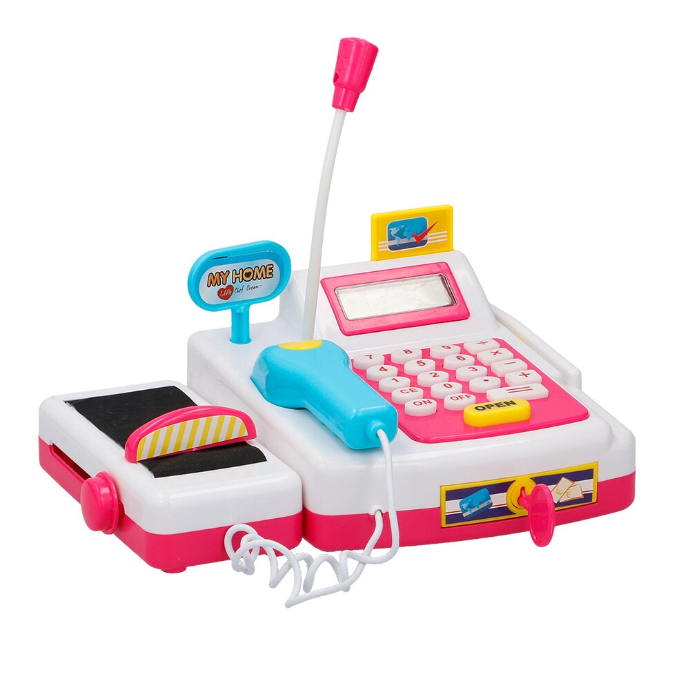 Legekasse Eddy Toys 24 dele / kasseapparat med scanner lys og lyd / butiksleg