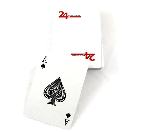 Spillekort med 24.se logo