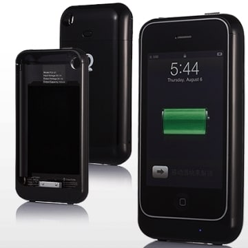 Batteribetræk / Skal med indbygget batteri til iPhone 3G