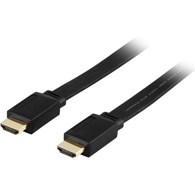 1m HDMI-kabel v1.4+Ethernet Sort