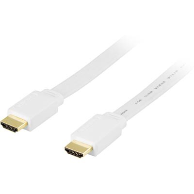 1m HDMI-kabel, v1.4+Ethernet Hvid
